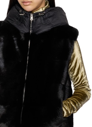  - KRUF - Reversible Hooded Mink Fur Vest