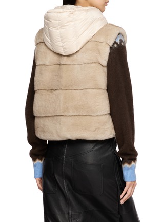 Back View - Click To Enlarge - KRUF - Reversible Hooded Mink Fur Vest