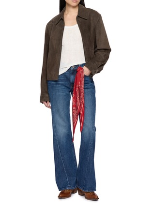 Figure View - Click To Enlarge - MOTHER - The Bookie Twist Sneak Dark Wash Jeans