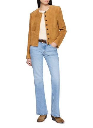 Figure View - Click To Enlarge - MOTHER - Jinx Sneak Light Wash Jeans