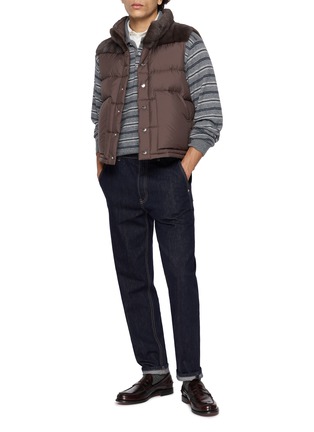Figure View - Click To Enlarge - KRUF - Mink Panel Down Gilet