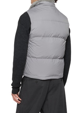 Back View - Click To Enlarge - KRUF - Mink Lined Stand Collar Down Gilet