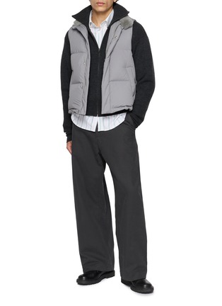 Figure View - Click To Enlarge - KRUF - Mink Lined Stand Collar Down Gilet