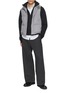 Figure View - Click To Enlarge - KRUF - Mink Lined Stand Collar Down Gilet