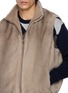  - KRUF - Reversible Stand Collar Mink Fur Cashmere Vest