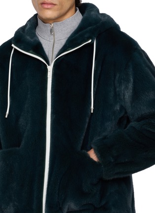  - KRUF - Hooded Zip Up Mink Fur Jacket