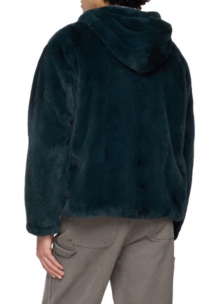 Back View - Click To Enlarge - KRUF - Hooded Zip Up Mink Fur Jacket