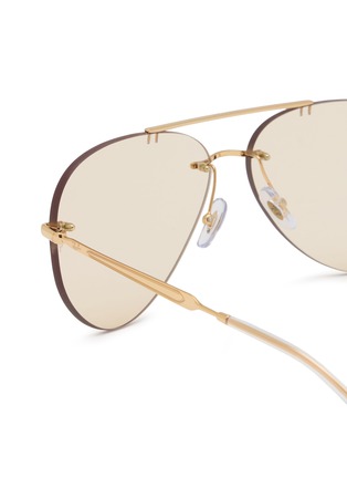 Detail View - Click To Enlarge - RAY-BAN - Metal Aviator Sunglasses