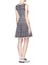 Back View - Click To Enlarge - ALICE & OLIVIA - Jasiey double knit sleeveless flared dress