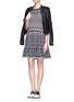 Figure View - Click To Enlarge - ALICE & OLIVIA - Jasiey double knit sleeveless flared dress