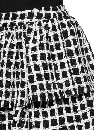 Detail View - Click To Enlarge - ALICE & OLIVIA - Desiree tiered tweed skirt