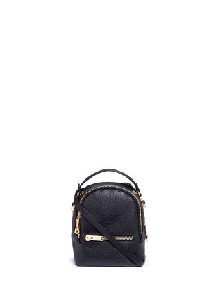 Main View - Click To Enlarge - SOPHIE HULME - Wilson' nano pebbled leather crossbody rucksack