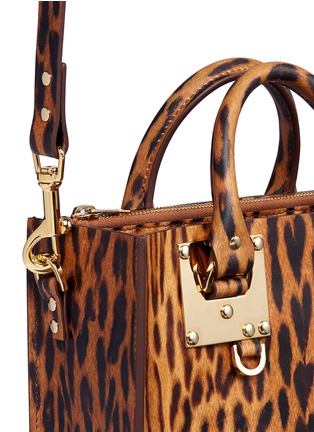  - SOPHIE HULME - 'Albion Square' leopard print leather box tote