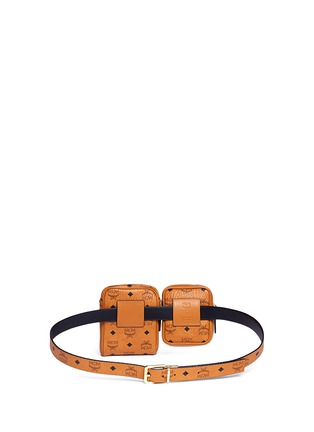 Detail View - Click To Enlarge - MCM X CHRISTOPHER RAEBURN - Visetos canvas modular crossbody belt bag