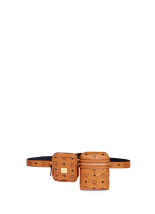 Main View - Click To Enlarge - MCM X CHRISTOPHER RAEBURN - Visetos canvas modular crossbody belt bag