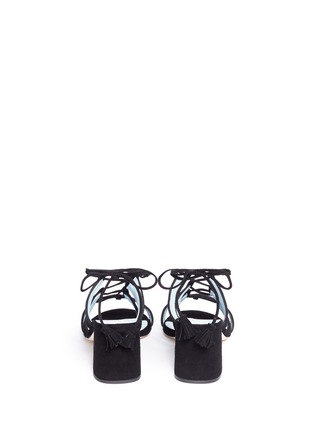 Back View - Click To Enlarge - FRANCES VALENTINE - 'Jadesu' lace-up suede sandals