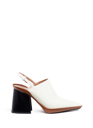 Main View - Click To Enlarge - MARNI - 'Sabot' colourblock leather slingback pumps