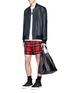 Front View - Click To Enlarge - ALEXANDER WANG - Convertible bovine leather tote bag