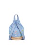 Detail View - Click To Enlarge - STELLA MCCARTNEY - 'Gardenia' floral embroidery denim kids bucket backpack