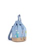 Figure View - Click To Enlarge - STELLA MCCARTNEY - 'Gardenia' floral embroidery denim kids bucket backpack