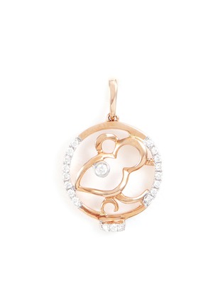 Main View - Click To Enlarge - LC COLLECTION JEWELLERY - Diamond 18k rose gold Chinese zodiac pendant – Rat