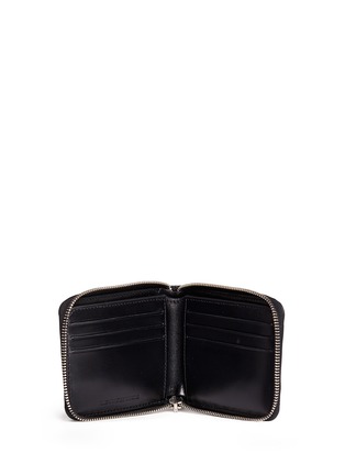 Figure View - Click To Enlarge - ALEXANDER WANG - Croc embossed panel leather bifold zip wallet