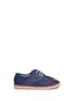 Main View - Click To Enlarge - STELLA MCCARTNEY - 'Denim Rainbow Rae' embroidered kids lace-up espadrilles