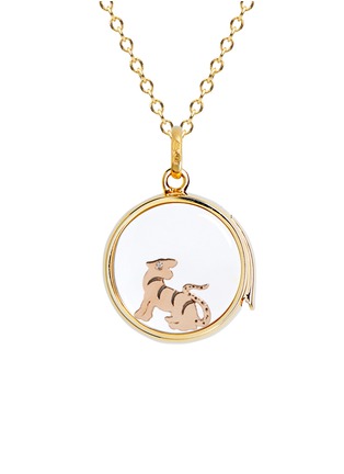Figure View - Click To Enlarge - LOQUET LONDON - 18k rose gold diamond Chinese New Year charm - Tiger