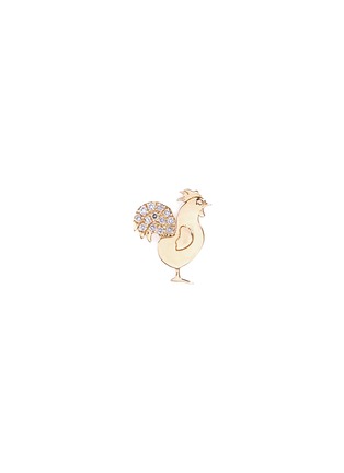 Main View - Click To Enlarge - LOQUET LONDON - 18k yellow gold diamond Chinese New Year charm - Rooster