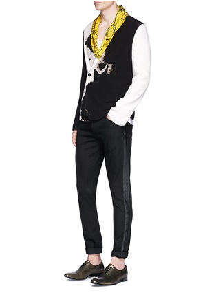 Figure View - Click To Enlarge - HAIDER ACKERMANN - 'Digoxine' print shawl lapel soft silk blazer