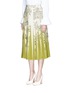Front View - Click To Enlarge - VALENTINO GARAVANI - 'The Garden of Earthly Delights' pleated contrast insert skirt