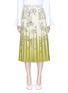 Main View - Click To Enlarge - VALENTINO GARAVANI - 'The Garden of Earthly Delights' pleated contrast insert skirt