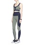 Figure View - Click To Enlarge - LIVE THE PROCESS - 'Geometric' foldable waist performance leggings