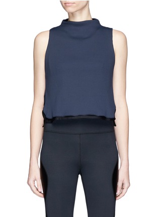 Main View - Click To Enlarge - LIVE THE PROCESS - 'Sleeveless Tier' performance top with built-in bra