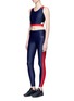 Figure View - Click To Enlarge - LAAIN - 'Bianca' contrast stripe performance leggings