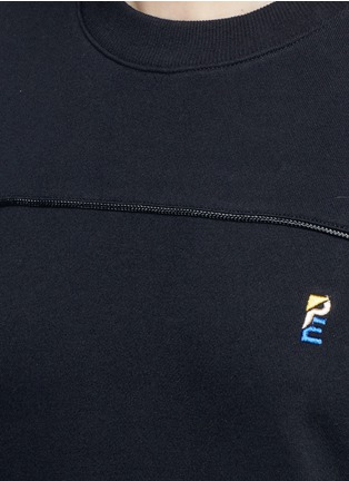 Detail View - Click To Enlarge - P.E NATION - 'Flash Gordon' detachable zip sleeve stripe sweater