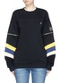 Main View - Click To Enlarge - P.E NATION - 'Flash Gordon' detachable zip sleeve stripe sweater