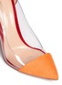 Detail View - Click To Enlarge - GIANVITO ROSSI - 'Plexi' clear PVC colourblock suede pumps