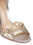 Detail View - Click To Enlarge - GIANVITO ROSSI - 'Samba' cutout eyelet metallic leather sandals