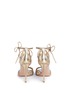 Back View - Click To Enlarge - GIANVITO ROSSI - 'Samba' cutout eyelet metallic leather sandals