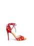 Main View - Click To Enlarge - GIANVITO ROSSI - 'Samba' cutout eyelet suede sandals