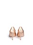 Back View - Click To Enlarge - GIANVITO ROSSI - 'Gianvito 85' metallic leather pumps
