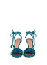 Front View - Click To Enlarge - GIANVITO ROSSI - 'Flora' ruffle band suede sandals