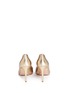 Back View - Click To Enlarge - GIANVITO ROSSI - 'Gianvito 85' metallic leather pumps