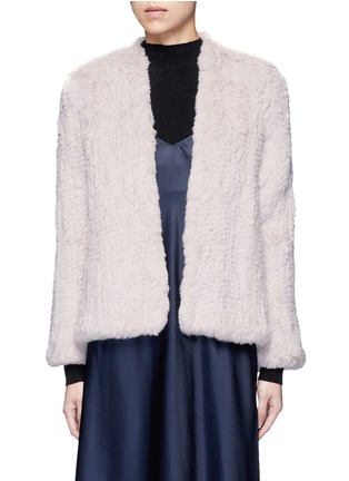 Main View - Click To Enlarge - 72348 - 'Emily' open front rabbit fur jacket