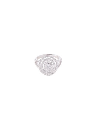 Main View - Click To Enlarge - LC COLLECTION JEWELLERY - Diamond 18k gold circular cutout ring