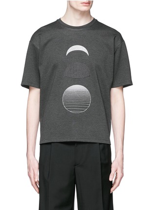 Main View - Click To Enlarge - WOOYOUNGMI - Moon phase embroidery T-shirt