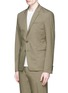 Front View - Click To Enlarge - WOOYOUNGMI - Grosgrain trim blazer