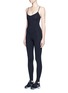 Front View - Click To Enlarge - LIVE THE PROCESS - Jersey camisole corset unitard jumpsuit