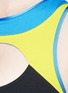 Detail View - Click To Enlarge - LIVE THE PROCESS - 'Contour' colourblock cutout front sports bra